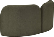 Daphne 64" Boucle Fabric Upholstered Loveseat in Olive - 44003Olive-L