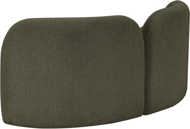 Daphne 64" Boucle Fabric Upholstered Loveseat in Olive - 44003Olive-L