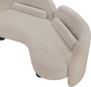Daphne 64" Chenille Fabric Upholstered Loveseat in Beige - 44001Beige-L