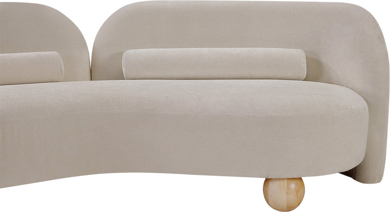 Daphne 64" Chenille Fabric Upholstered Loveseat in Beige - 44001Beige-L
