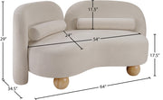 Daphne 64" Chenille Fabric Upholstered Loveseat in Beige - 44001Beige-L