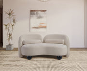 Daphne 64" Chenille Fabric Upholstered Loveseat in Beige - 44001Beige-L