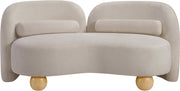 Daphne 64" Chenille Fabric Upholstered Loveseat in Beige - 44001Beige-L
