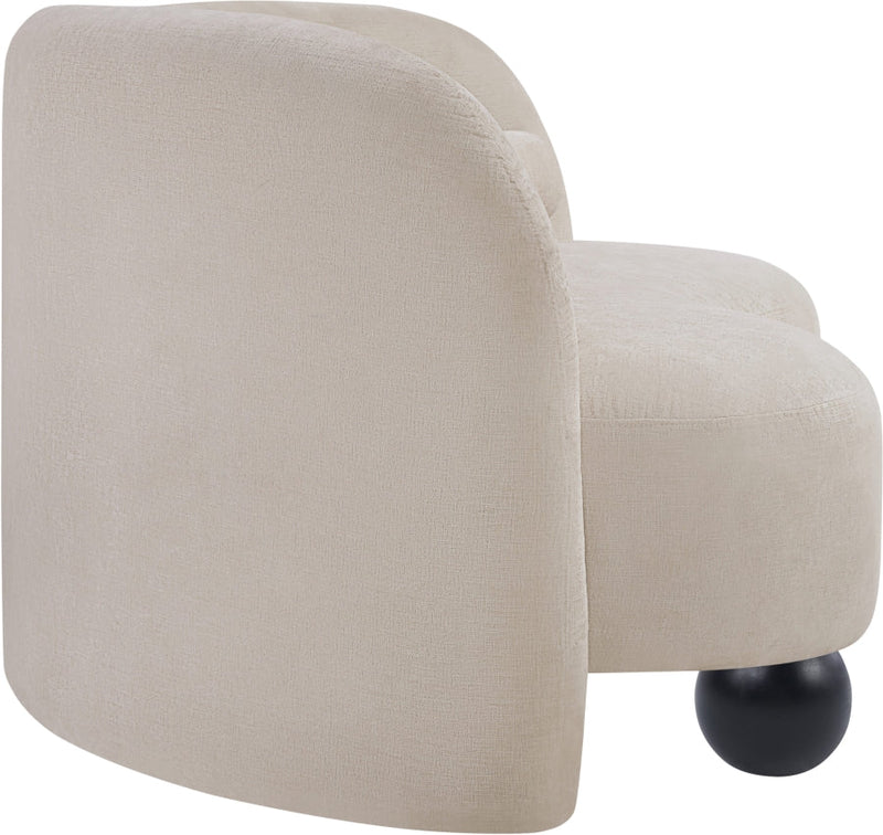 Daphne 64" Chenille Fabric Upholstered Loveseat in Beige - 44001Beige-L