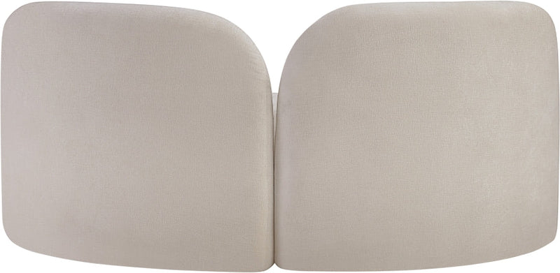 Daphne 64" Chenille Fabric Upholstered Loveseat in Beige - 44001Beige-L