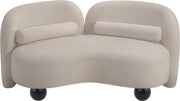 Daphne 64" Chenille Fabric Upholstered Loveseat in Beige - 44001Beige-L