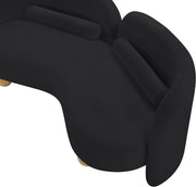 Daphne 64" Chenille Fabric Upholstered Loveseat in Black - 44001Black-L