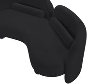 Daphne 64" Chenille Fabric Upholstered Loveseat in Black - 44001Black-L