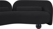 Daphne 64" Chenille Fabric Upholstered Loveseat in Black - 44001Black-L