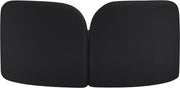 Daphne 64" Chenille Fabric Upholstered Loveseat in Black - 44001Black-L