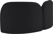 Daphne 64" Chenille Fabric Upholstered Loveseat in Black - 44001Black-L