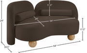 Daphne 64" Chenille Fabric Upholstered Loveseat in Brown - 44001Brown-L