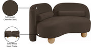 Daphne 64" Chenille Fabric Upholstered Loveseat in Brown - 44001Brown-L