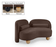 Daphne 64" Chenille Fabric Upholstered Loveseat in Brown - 44001Brown-L