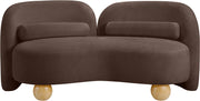 Daphne 64" Chenille Fabric Upholstered Loveseat in Brown - 44001Brown-L