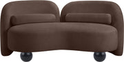 Daphne 64" Chenille Fabric Upholstered Loveseat in Brown - 44001Brown-L