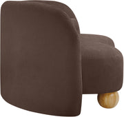 Daphne 64" Chenille Fabric Upholstered Loveseat in Brown - 44001Brown-L