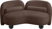 Daphne 64" Chenille Fabric Upholstered Loveseat in Brown - 44001Brown-L