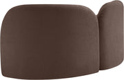 Daphne 64" Chenille Fabric Upholstered Loveseat in Brown - 44001Brown-L
