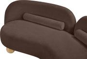 Daphne 64" Chenille Fabric Upholstered Loveseat in Brown - 44001Brown-L