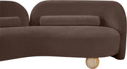 Daphne 64" Chenille Fabric Upholstered Loveseat in Brown - 44001Brown-L