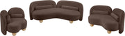 Daphne 64" Chenille Fabric Upholstered Loveseat in Brown - 44001Brown-L