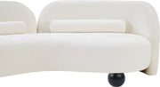 Daphne 64" Chenille Fabric Upholstered Loveseat in Cream - 44001Cream-L