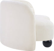 Daphne 64" Chenille Fabric Upholstered Loveseat in Cream - 44001Cream-L