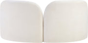 Daphne 64" Chenille Fabric Upholstered Loveseat in Cream - 44001Cream-L