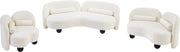 Daphne 64" Chenille Fabric Upholstered Loveseat in Cream - 44001Cream-L