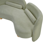 Daphne 64" Chenille Fabric Upholstered Loveseat in Mint - 44001Mint-L