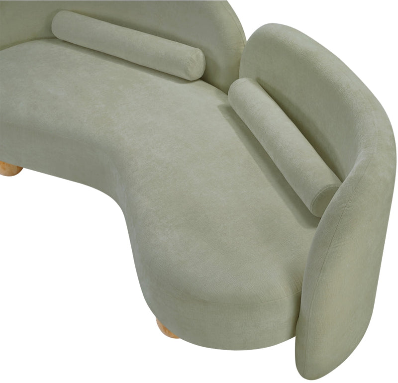 Daphne 64" Chenille Fabric Upholstered Loveseat in Mint - 44001Mint-L