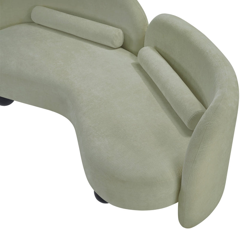 Daphne 64" Chenille Fabric Upholstered Loveseat in Mint - 44001Mint-L