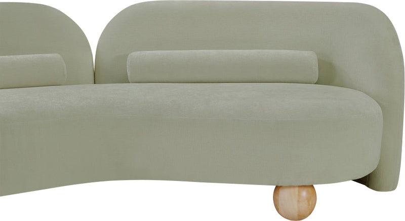 Daphne 64" Chenille Fabric Upholstered Loveseat in Mint - 44001Mint-L