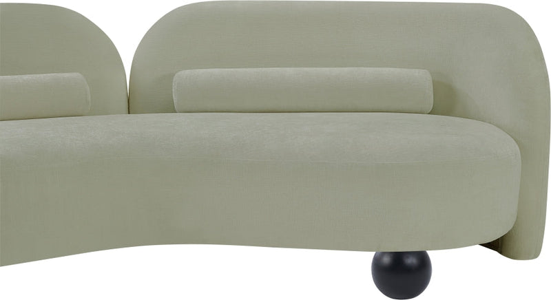 Daphne 64" Chenille Fabric Upholstered Loveseat in Mint - 44001Mint-L
