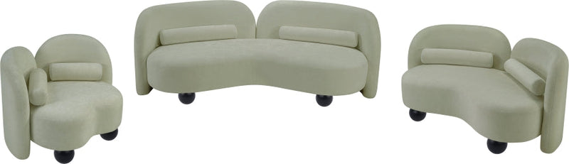 Daphne 64" Chenille Fabric Upholstered Loveseat in Mint - 44001Mint-L