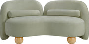 Daphne 64" Chenille Fabric Upholstered Loveseat in Mint - 44001Mint-L