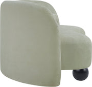 Daphne 64" Chenille Fabric Upholstered Loveseat in Mint - 44001Mint-L