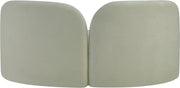 Daphne 64" Chenille Fabric Upholstered Loveseat in Mint - 44001Mint-L