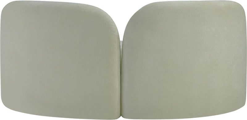 Daphne 64" Chenille Fabric Upholstered Loveseat in Mint - 44001Mint-L