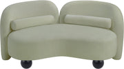 Daphne 64" Chenille Fabric Upholstered Loveseat in Mint - 44001Mint-L