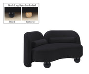 Daphne 64" Velvet Upholstered Loveseat in Black - 44002Black-L