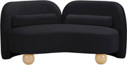 Daphne 64" Velvet Upholstered Loveseat in Black - 44002Black-L