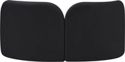 Daphne 64" Velvet Upholstered Loveseat in Black - 44002Black-L