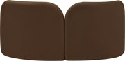 Daphne 64" Velvet Upholstered Loveseat in Brown - 44002Brown-L