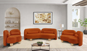 Daphne 64" Velvet Upholstered Loveseat in Cognac - 44002Cognac-L