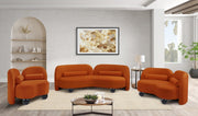 Daphne 64" Velvet Upholstered Loveseat in Cognac - 44002Cognac-L