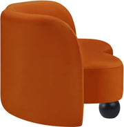Daphne 64" Velvet Upholstered Loveseat in Cognac - 44002Cognac-L
