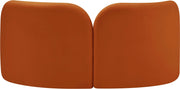 Daphne 64" Velvet Upholstered Loveseat in Cognac - 44002Cognac-L