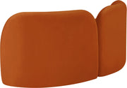 Daphne 64" Velvet Upholstered Loveseat in Cognac - 44002Cognac-L